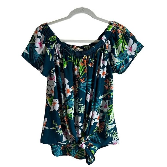 Verse - Arina Off the Shoulder Blouse - Tropical/Floral Print - Medium - Picture 2 of 9